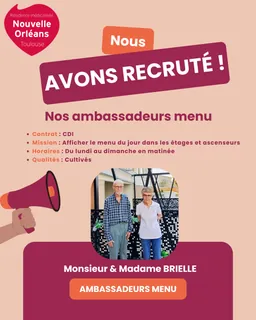  Bonne nouvelle ! Le poste d’Ambassadeur du Menu est pourvu ! ?
