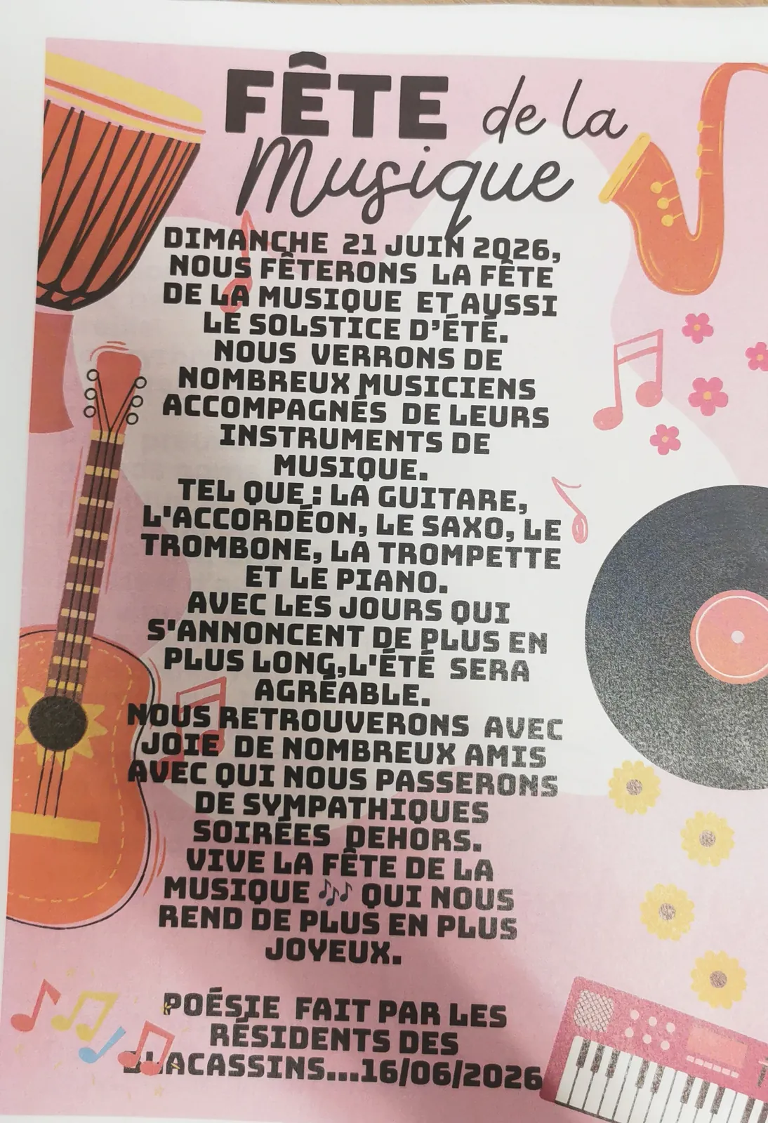 Des poèmes et de la musique aux blacassins 