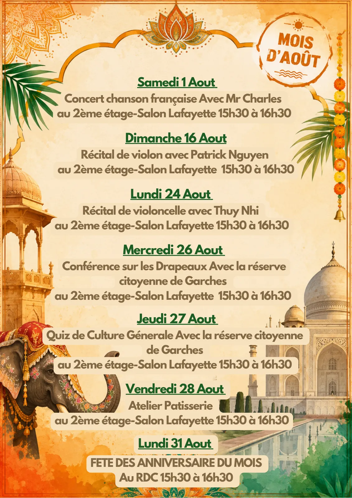 Voyage au cœur de l’Inde : thème du mois d’août