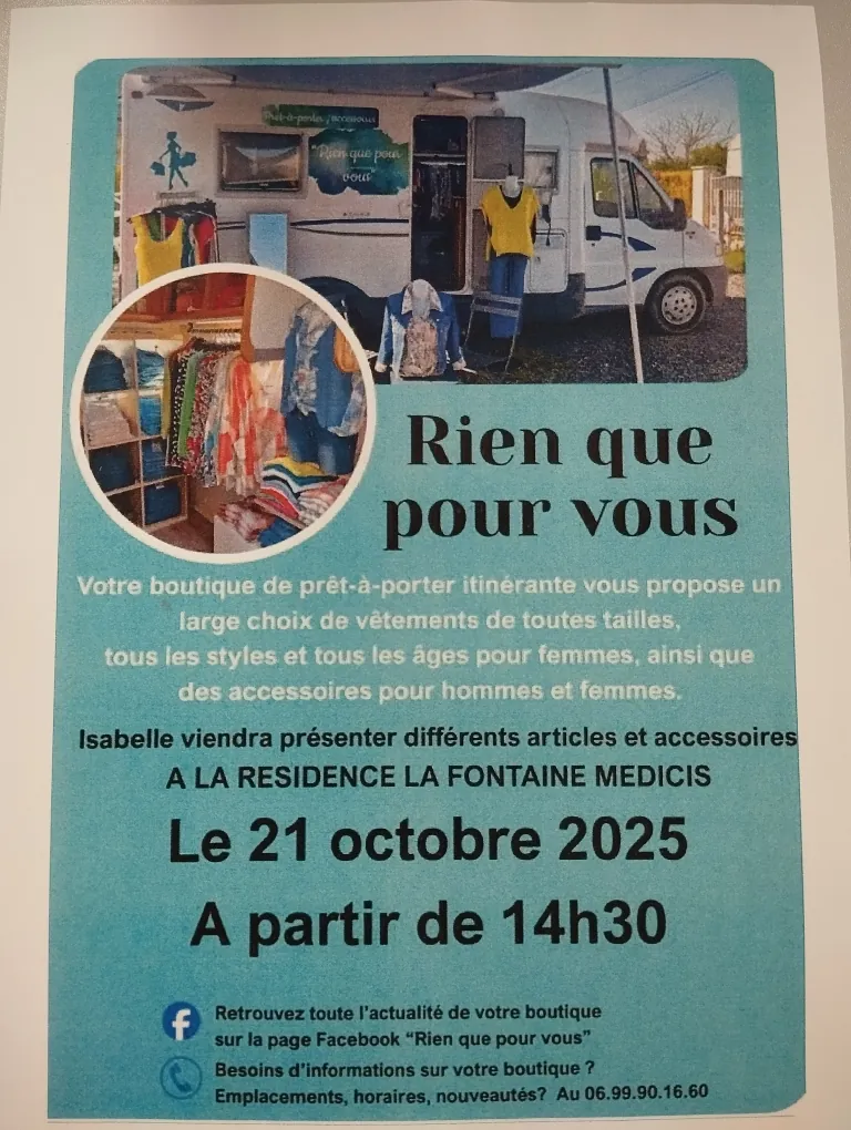 Shopping à la résidence la Fontaine Médicis !