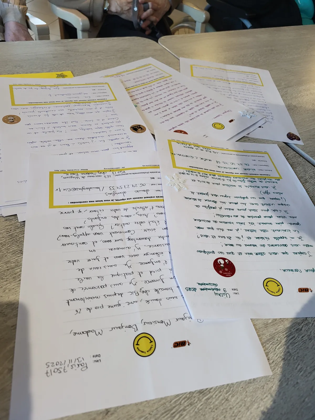 Atelier d’écriture – Projet Correspondance BIC une lettre un sourire 