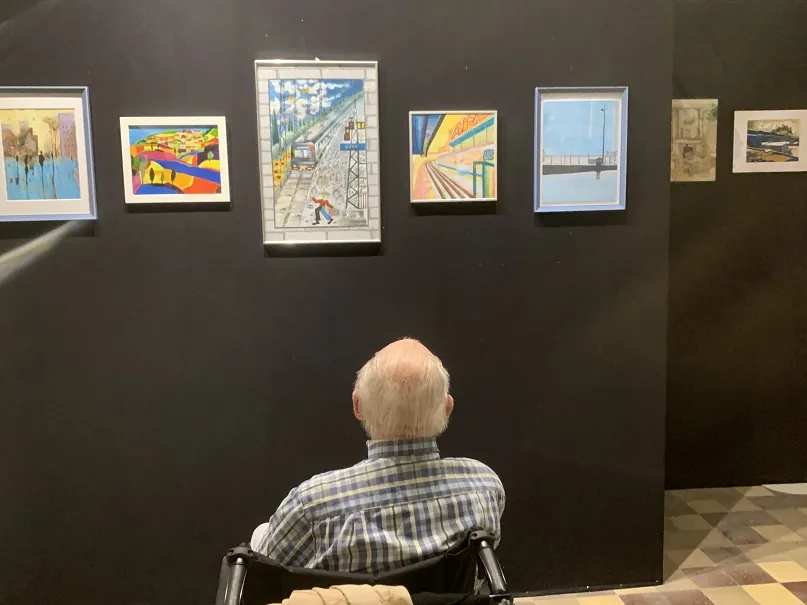Visite d'exposition à la médiathèque Condorcet