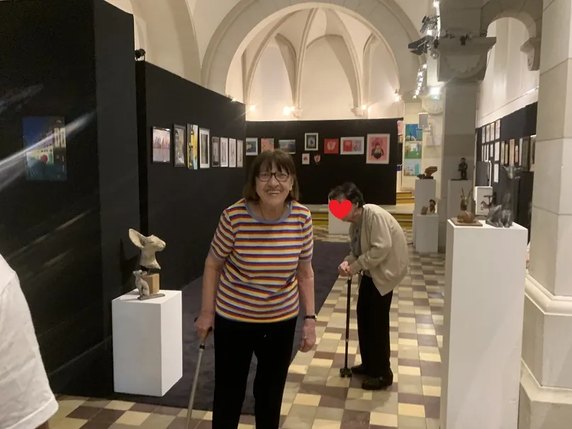 Visite d'exposition à la médiathèque Condorcet