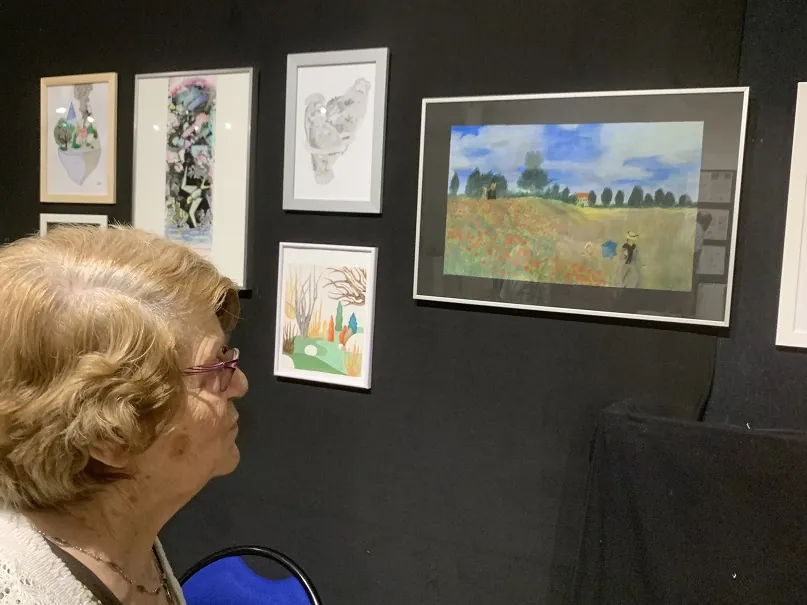 Visite d'exposition à la médiathèque Condorcet