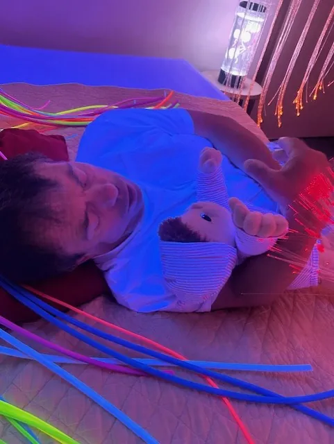 Séance individuelle en salle Snoezelen – Unité Protégée