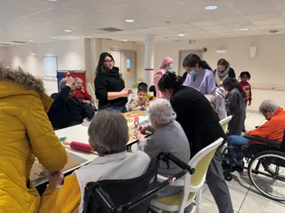 Visite des enfants du centre social