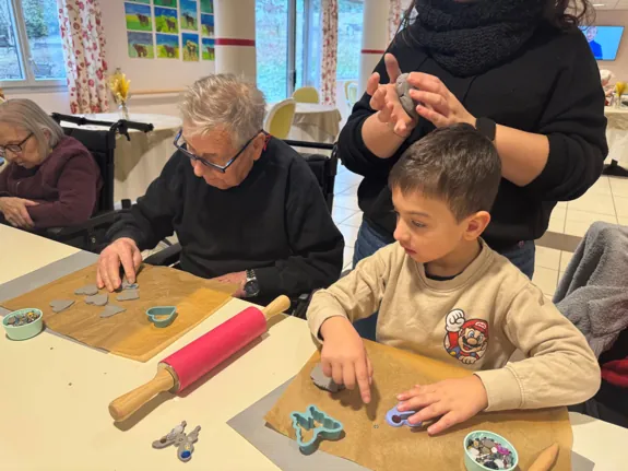 Visite des enfants du centre social