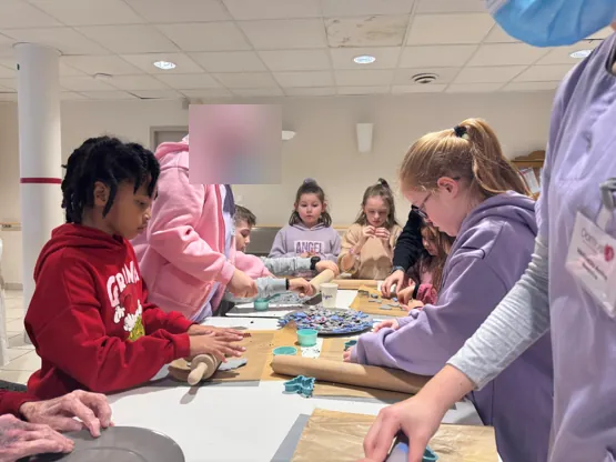 Visite des enfants du centre social