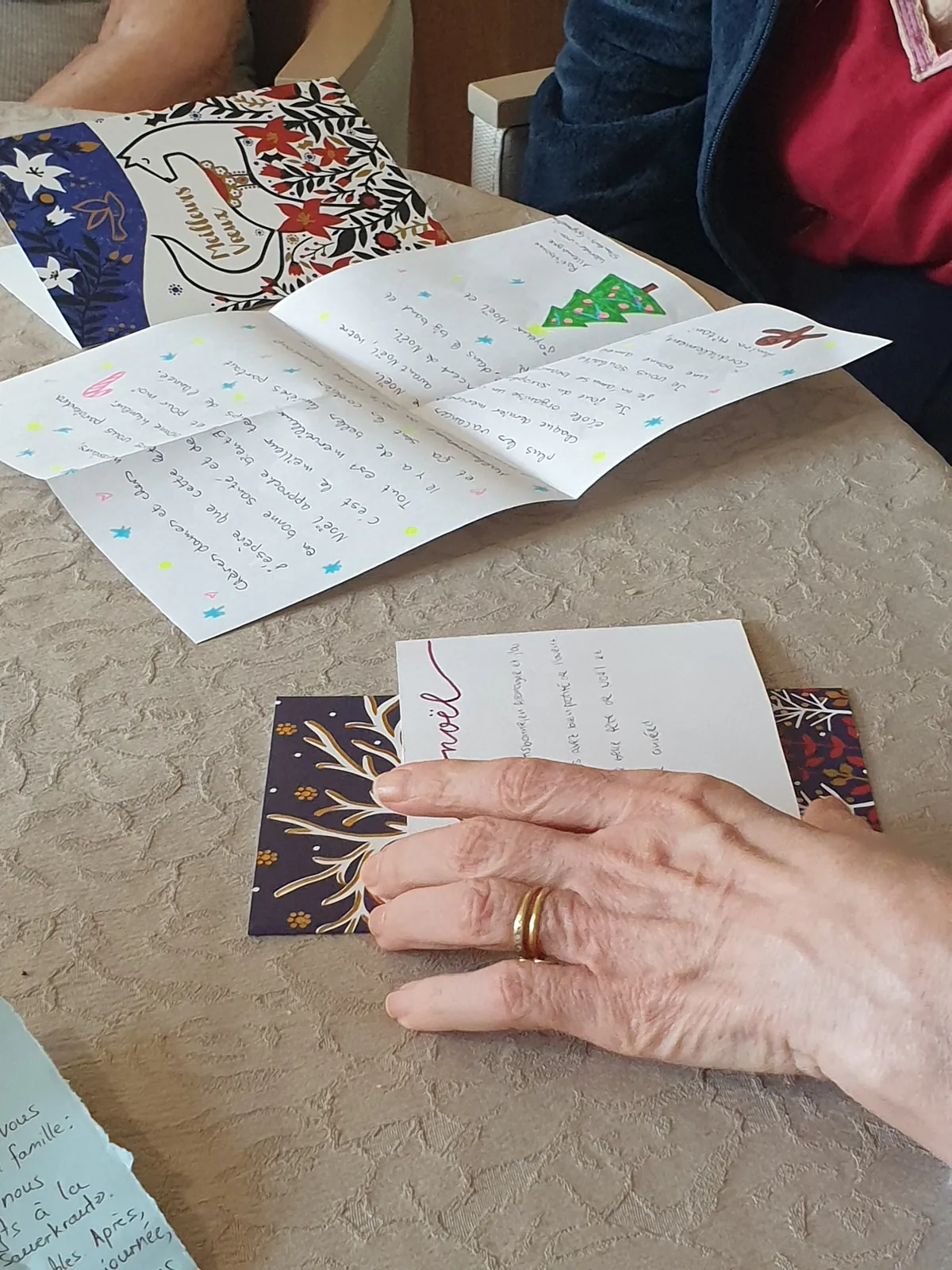 Echange de cartes de voeux avec l'Allemagne