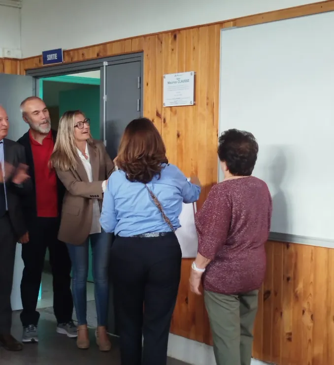 L’équipe des Jardins Médicis présente pour l’inauguration de la salle Maurice Clausse.