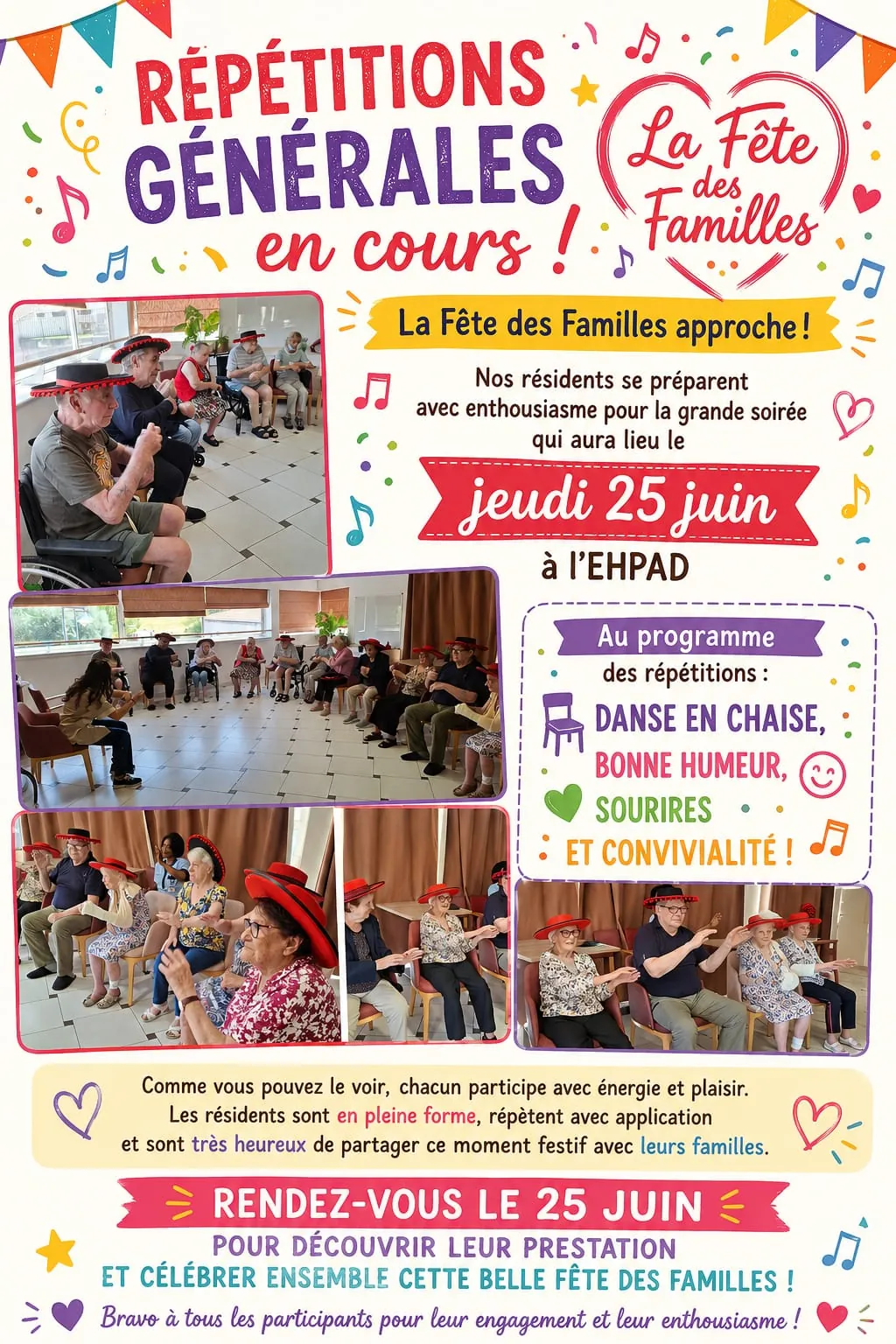 Répétition générale Pour la fête des familles 